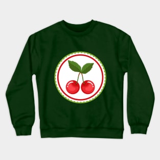 Cherry Fruits Emblem Crewneck Sweatshirt